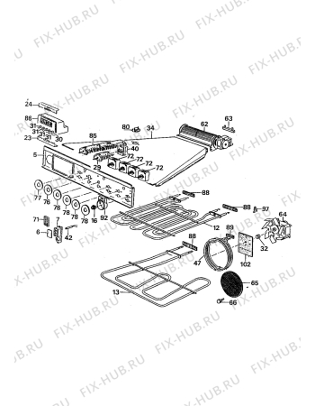 Взрыв-схема плиты (духовки) Electrolux CO1155W2 - Схема узла Electrical equipment